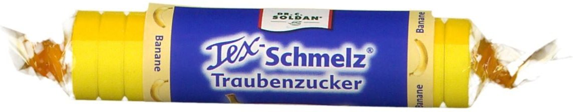 Soldan Tex Schmelz Traubenzucker Banane Rolle 33 g Bonbons