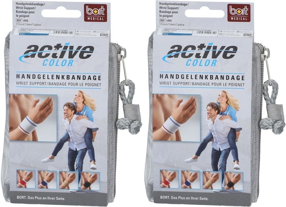 Bort Activec Handg Blau ME x2 2x1 St Bandage(s)