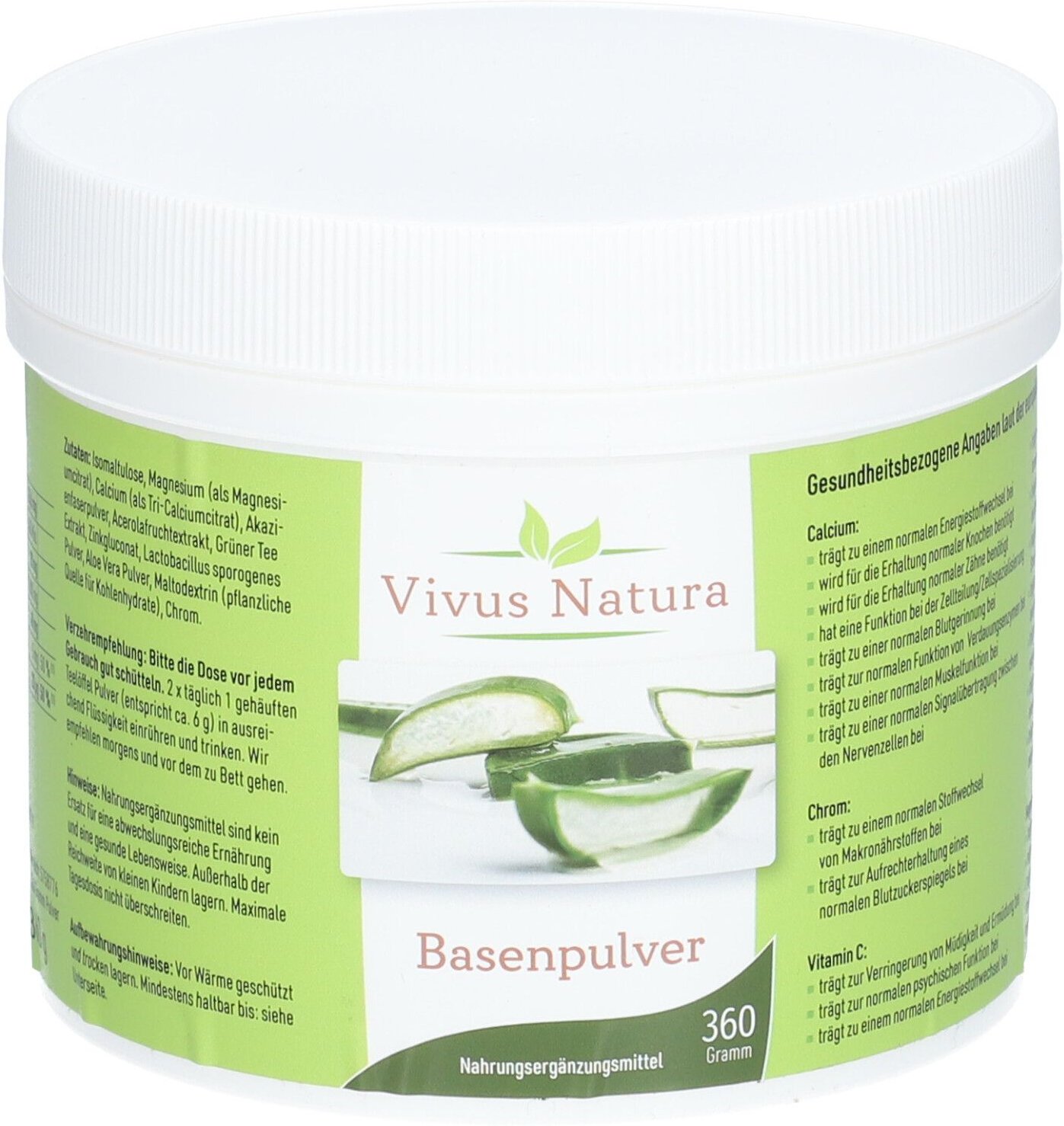 Basenplv +Aloe Vera Vivus 360 g Pulver