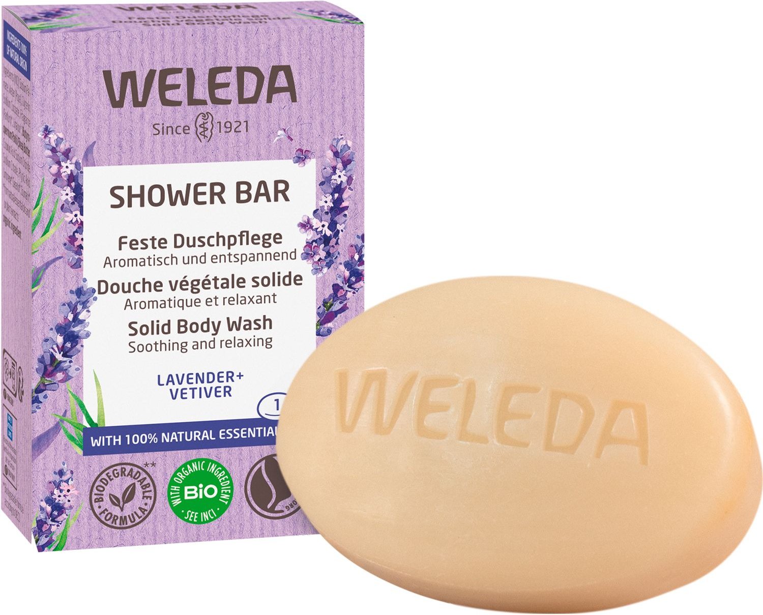 Thumbnail - Weleda feste Duschpflege Lavender+Vetiver 75 g Duschgel