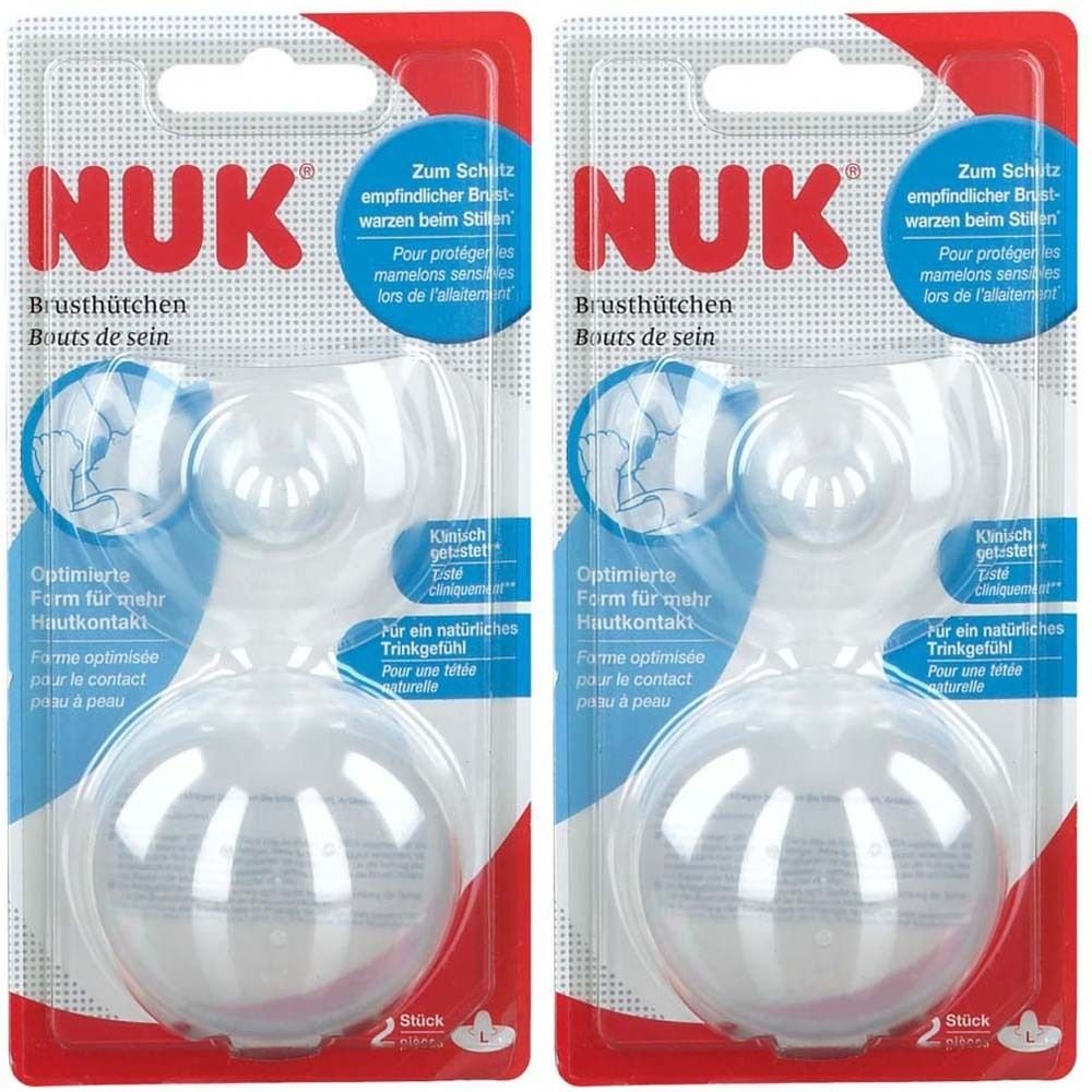 NUK Brusthuetchen L x2 2x2 St Brusthütchen, -hauben, -schalen
