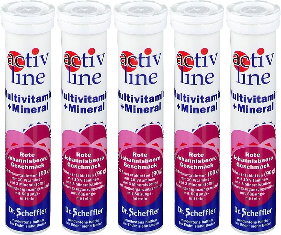Activline Multivit.m.rote Johannisb. Brausetabl. 5x 5x20 St Brausetabletten