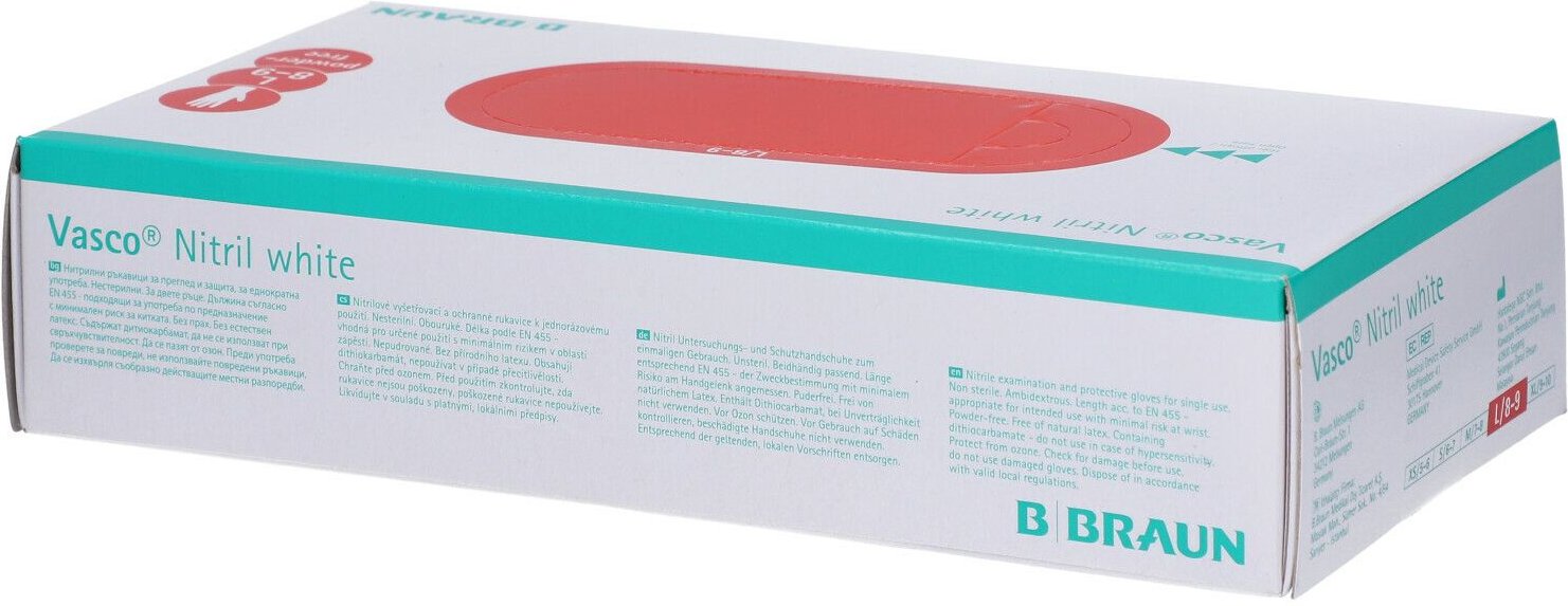 Vasco Nitril white Untersuchungshandschuhe L 100 St Handschuhe