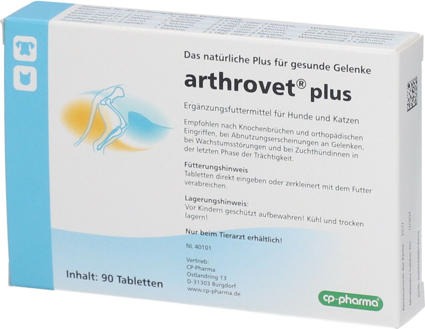 CP arthrovet plus Erg.Futterm.Tabl.f.Hunde/Katzen 90 St Tabletten