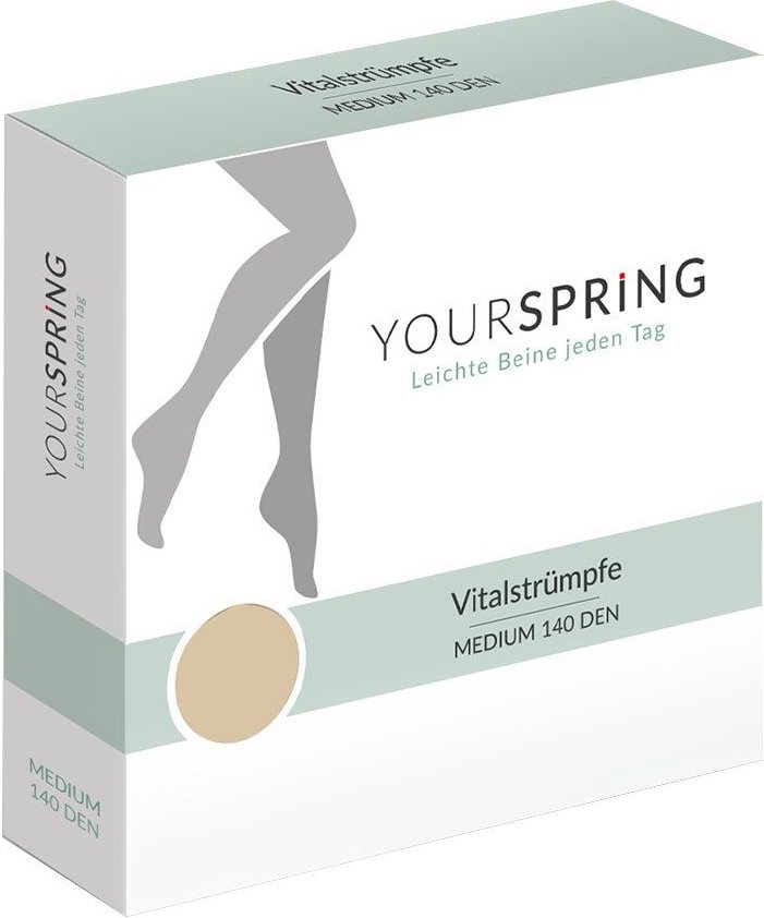 Yourspring medium transparent 140den AD 38/39 nuss 2 St Strümpfe