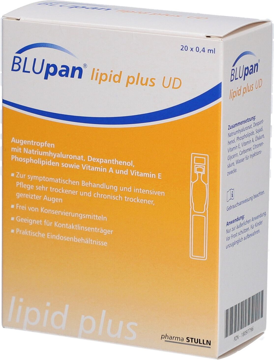 Blupan lipid plus UD Augentropfen 20x0,4 ml
