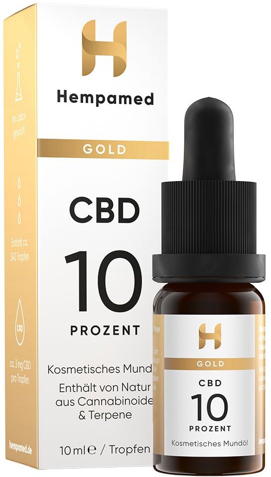 Hempamed CBD Gold Mundöl 10% 10 ml Tropfen