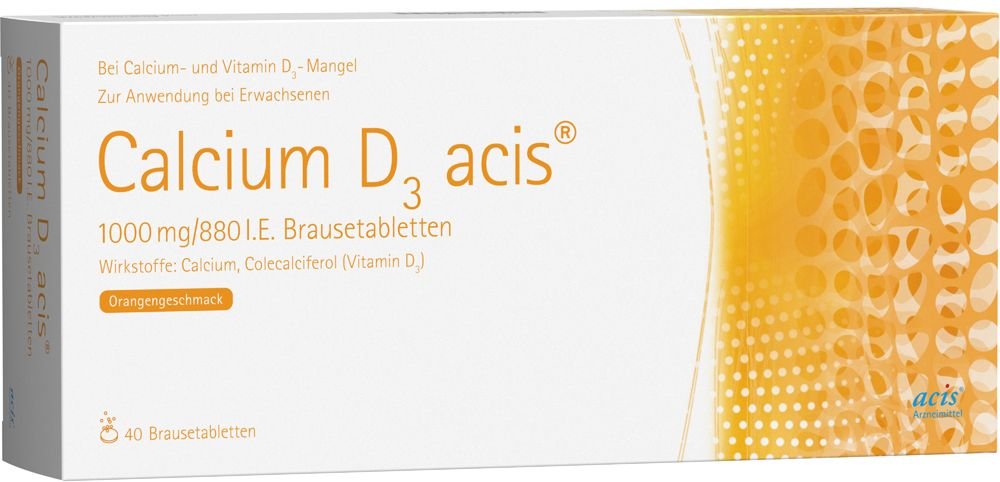 Calcium D3 acis 1000 mg/880 I.e. Brausetabletten 40 St