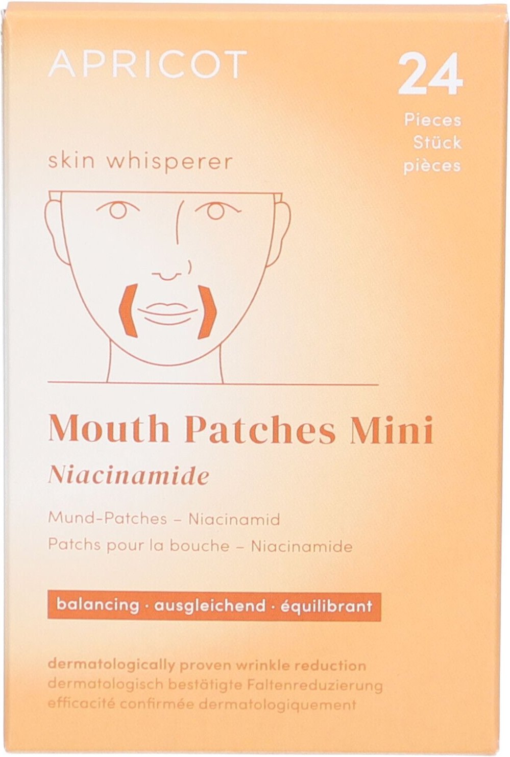 Apricot Mouth Patches Niacinamide skin w.Mini Pack 24 St Pflaster