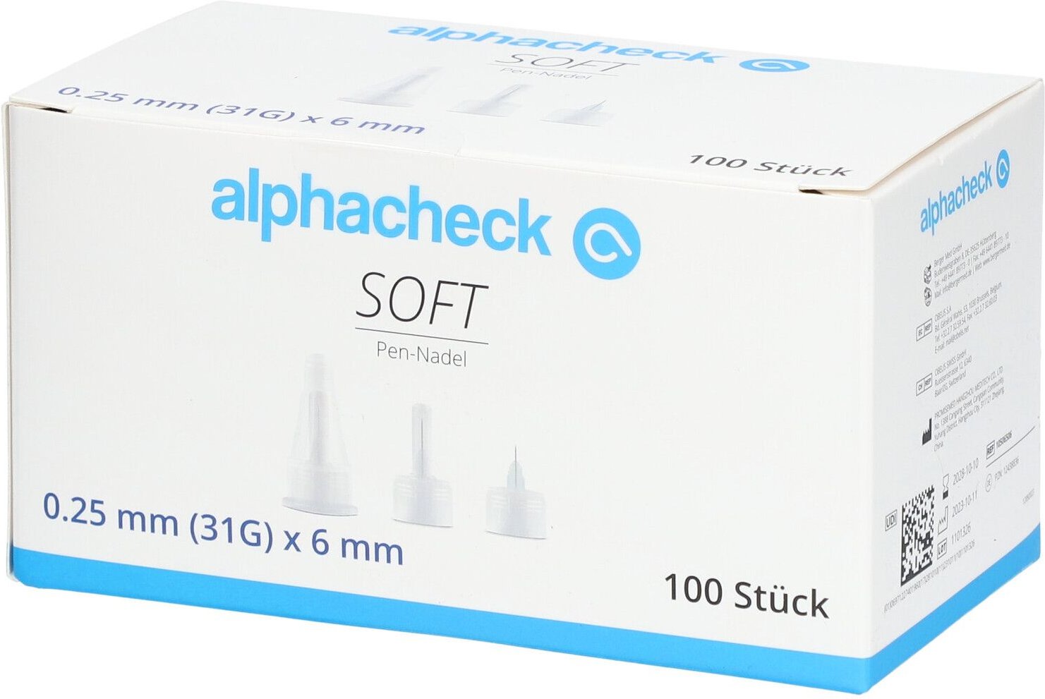 Thumbnail - Alphacheck soft Pen-Nadeln 31 Gx6 mm 100 St Kanüle