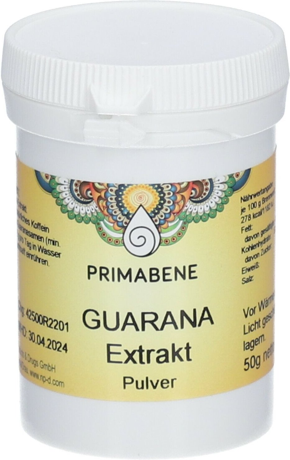 Thumbnail - Guarana PLV Extr NPD Primab 50 g Pulver