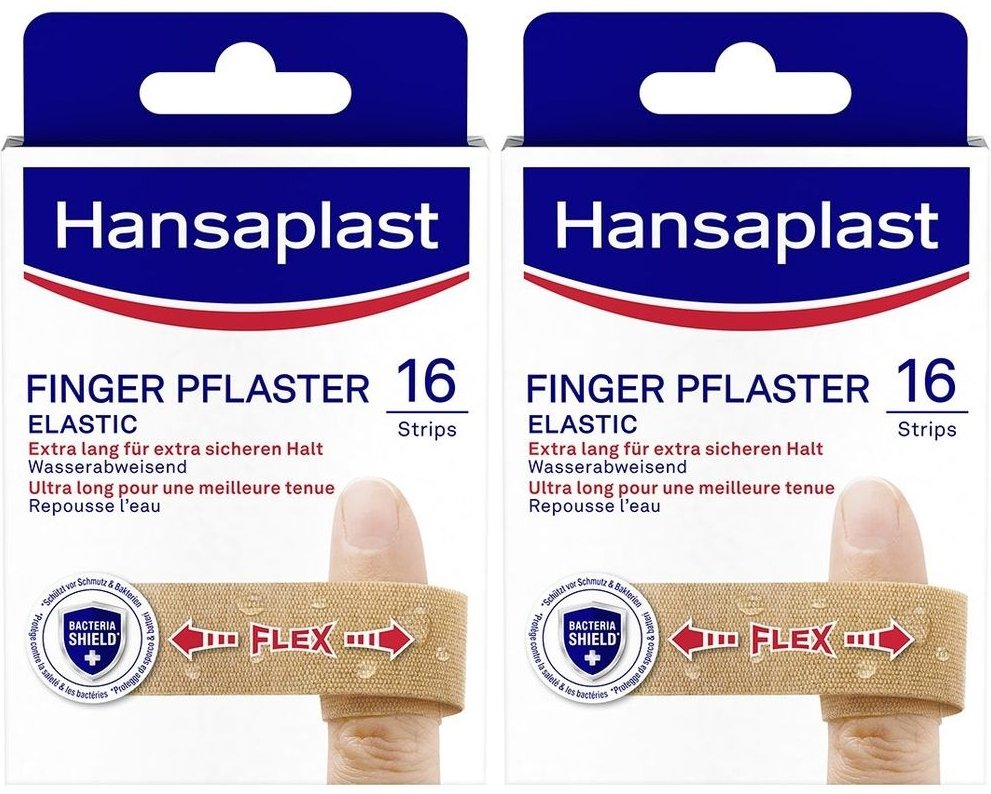Hansaplast Elastic Finger Pflasterstrips 2x 2x16 St Pflaster