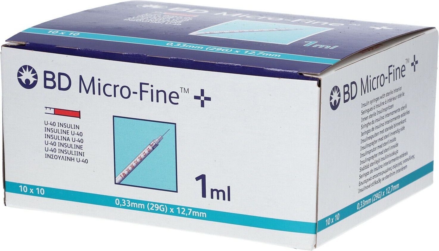BD Micro-Fine+ Insulinspr.1 ml U40 12,7 mm 100x1 Spritzen