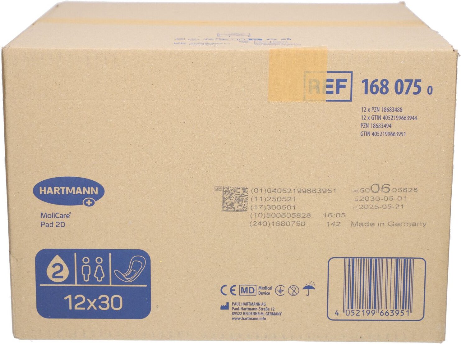 Thumbnail - Molicare Pad 2 Tropfen 12x30 St
