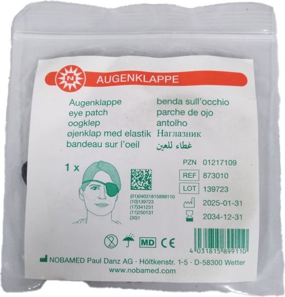 Augenklappe schwarz 1 St Bandage(s)