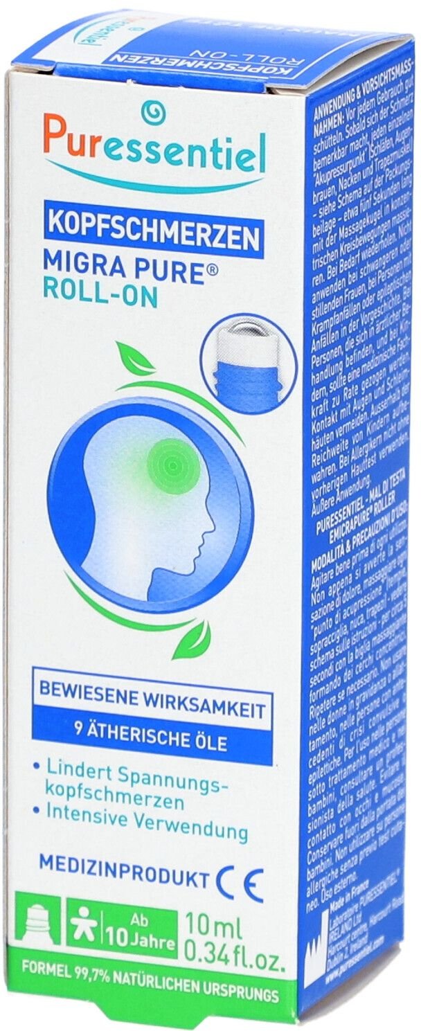 Thumbnail - Puressentiel Migra Pure Kopfschmerzen Roll-on 10 ml Ätherisches Öl