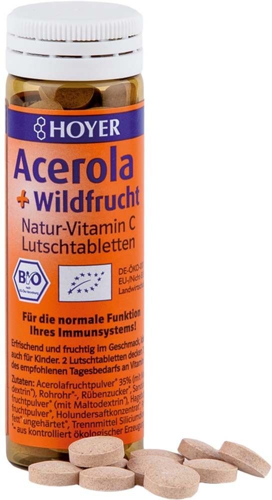 Acerola U Wildfrucht VIT C Bio 60 St Lutschtabletten