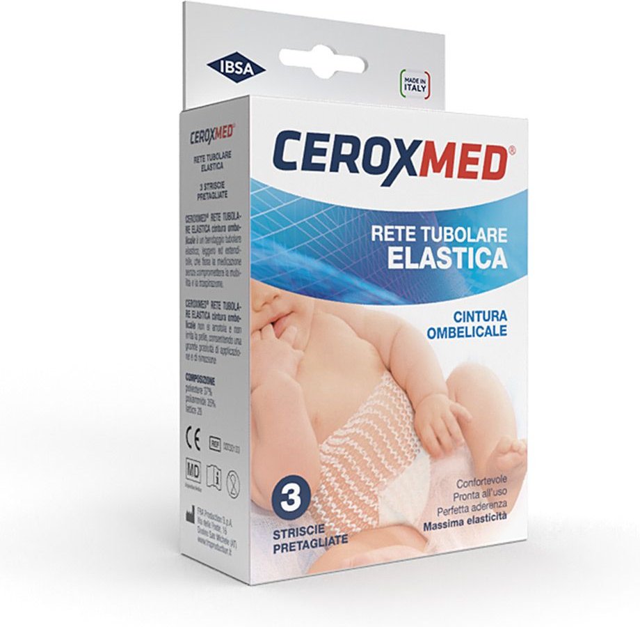 Ceroxmed Rete TUB Cint Ombelic 3 St Bandage(s)