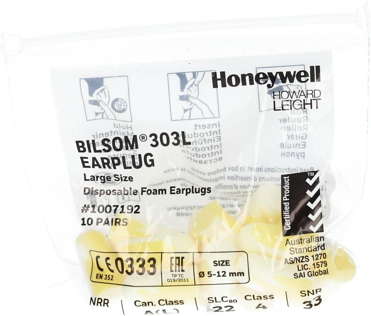 Thumbnail - Bilsom Gehörschutzstöpsel 303 large 20 St Ohrstöpsel