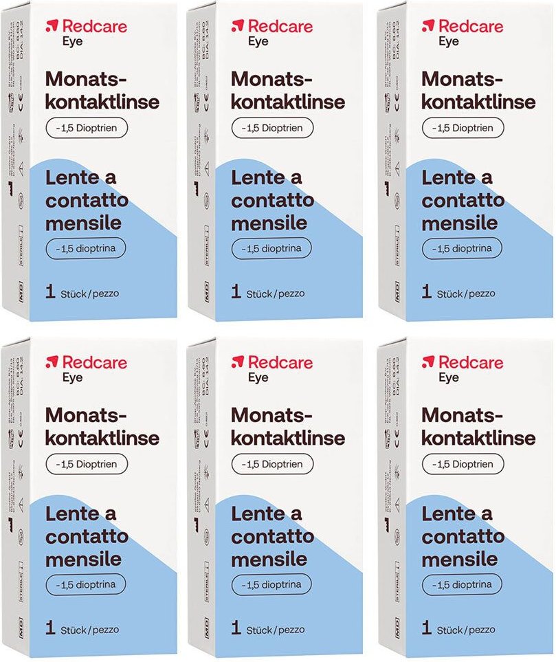 Redcare Monatslinse -1,5 6er-Pack 6x1 St Kontaktlinsen