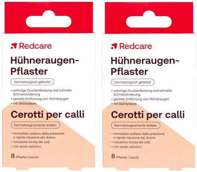 Thumbnail - Redcare Hühneraugen-Pflaster Doppelpack 2x8 St Pflaster