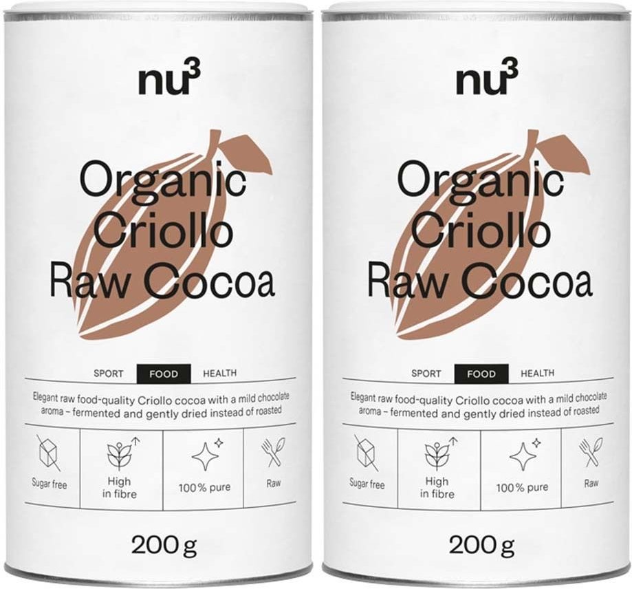 nu3 Criollo Rohkakao, Pulver Bio x2 2x200 g