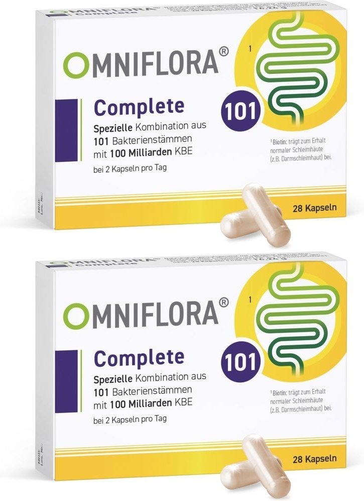 Omniflora Complete 101 Bakterienstämme 100 Mrd.KBE 2x 2x28 St Kapseln
