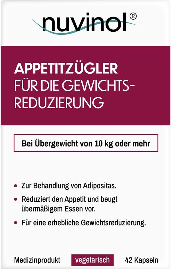 Nuvinol Appetitzügler f.die Gewichtsreduzier.Kaps. 42 St Kapseln