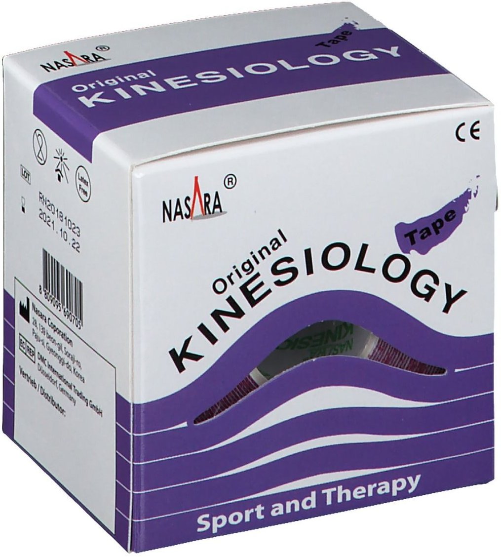 Nasara Kinesiotape 5 cmx5 m lila 1 St Pflaster