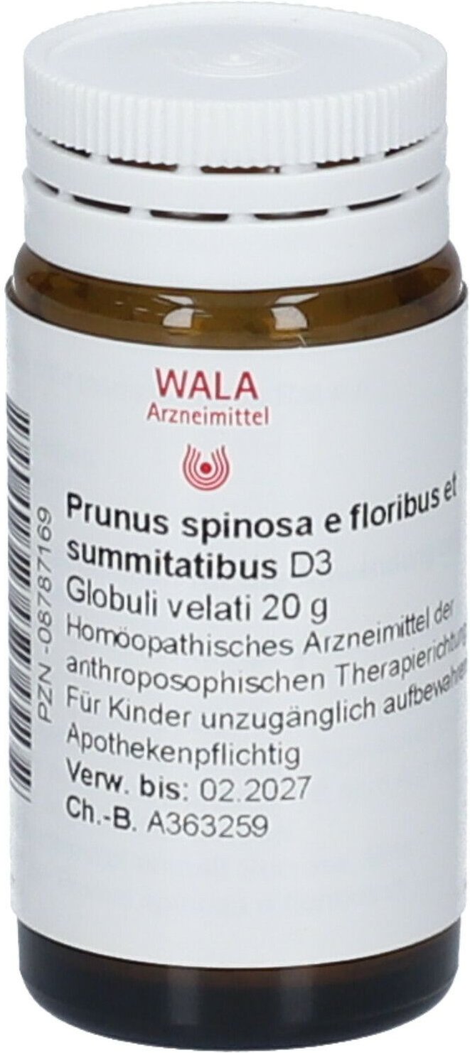 Prunus Spinosa E floribus et summitatibus D 3 Gl. 20 g Globuli