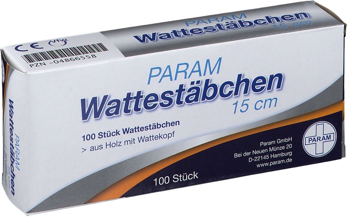 Wattestab m.Wattekopf 15 cm 100 St Stäbchen