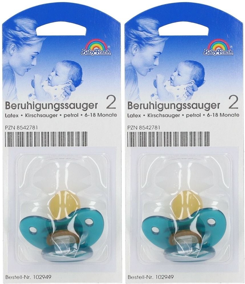 Sauger Kirsche groß gr.Scheibe petrol 2x 2x1 St