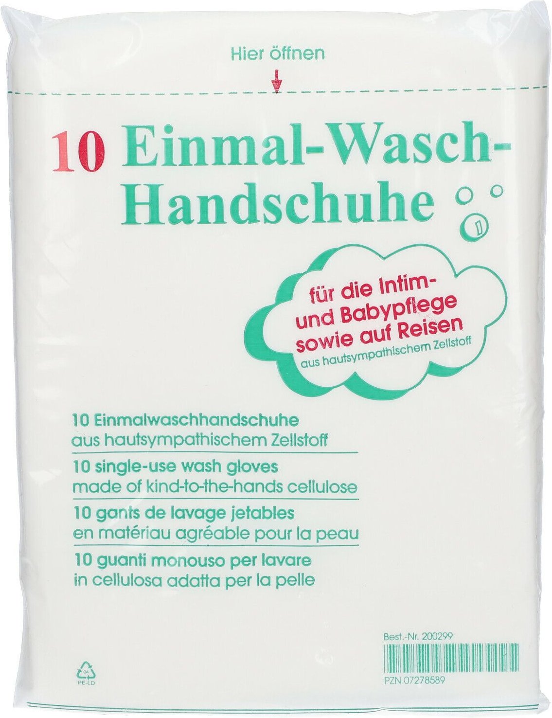 Waschhandschuh Einmal