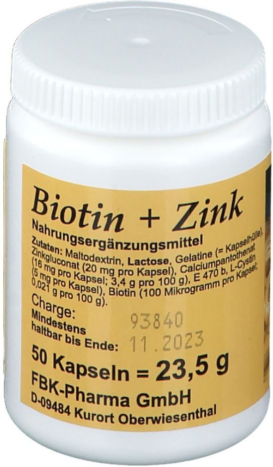 Biotin Plus Zink Haarkapseln