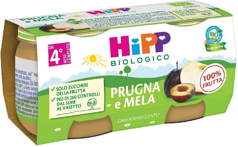 Hipp BIO Omog Prugna/Mela2X80G 2x80 g Früchte