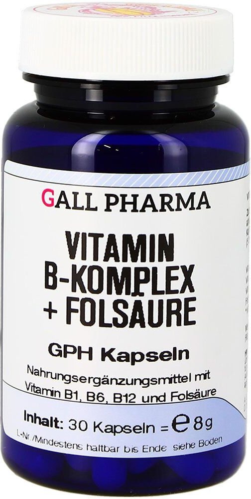 Vitamin B KOMPLEX+Folsäure Kapseln 30 St