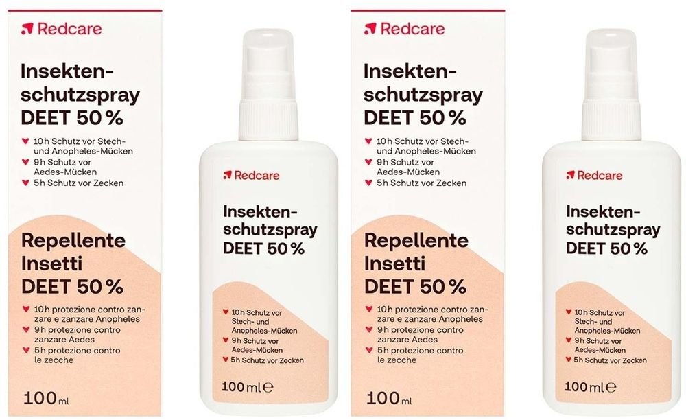Redcare Insektenschutzspray Deet 50% 100 ml x2 2x100 Spray