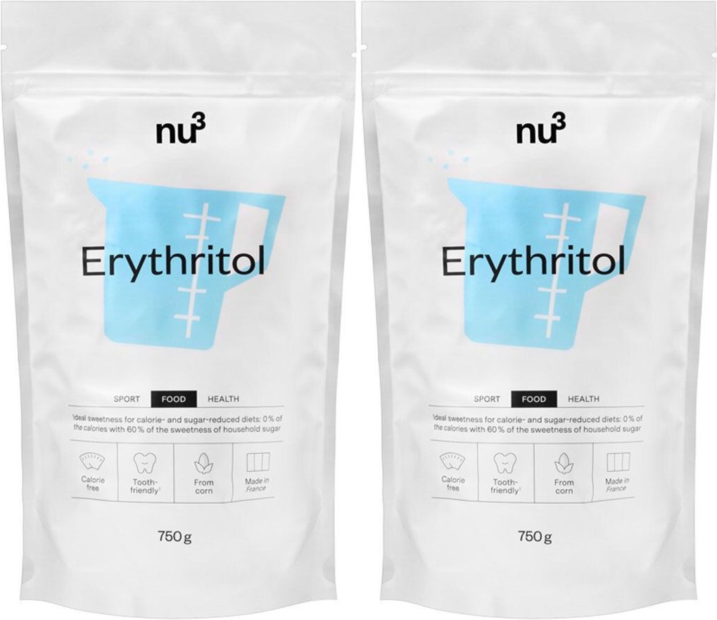 Thumbnail - nu3 Erythritol x2 2x750 g Pulver