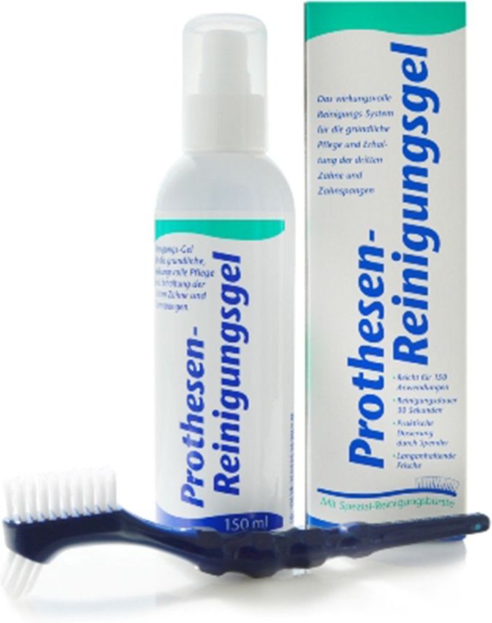 K + K Prothesenreinigungsgel + Reinigungsbürste