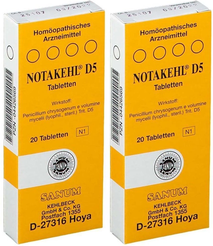 Notakehl D 5 Tabletten Doppelpack 2x20 St
