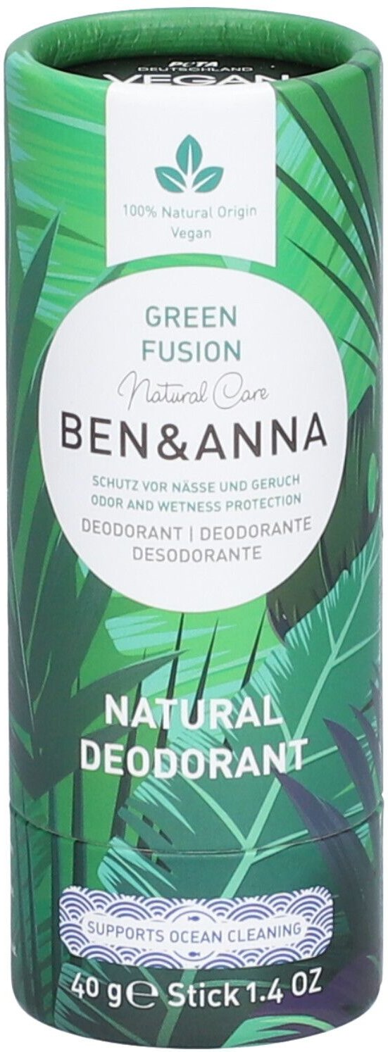 Ben & Anna Natural Deodorant Papertube Green Fusion 40 g Stifte