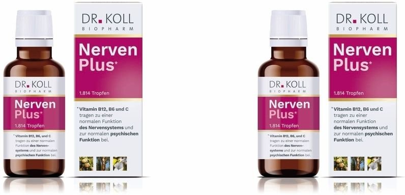 Nerven Plus Dr.Koll Gemmo Kompl.Vit.B12 B6 Tropfen x2 2x50 ml