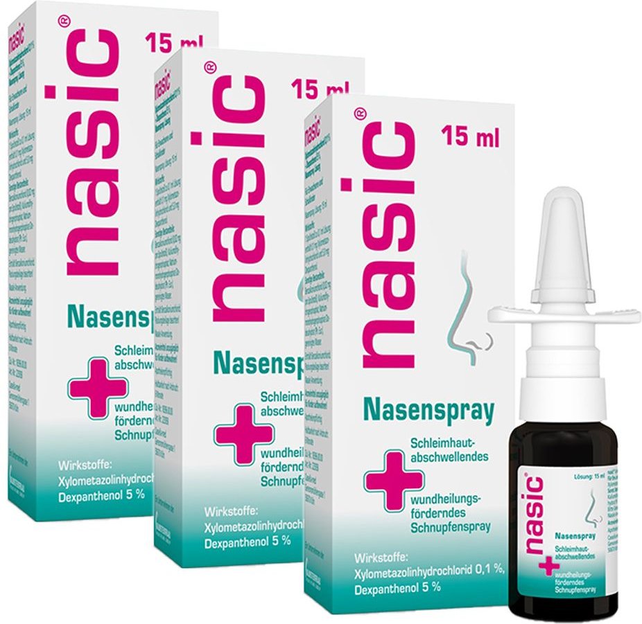 3x nasic Nasenspray 3x15 ml