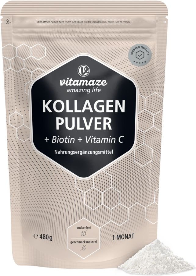 Kollagen PULVER+Biotin+Vitamin C 480 g Pulver