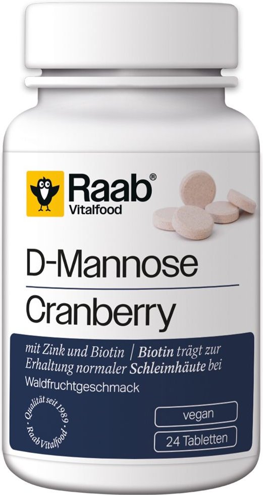 Raab Vitalfood D-Mannose-Cranberry Lutschtabletten 24 St