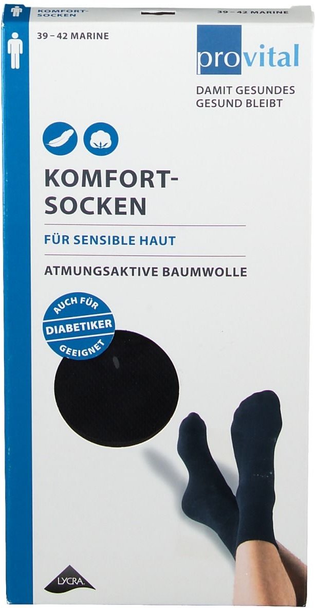 Provital Komfortsocken men Gr.39-42 marine 2 St Sonstige