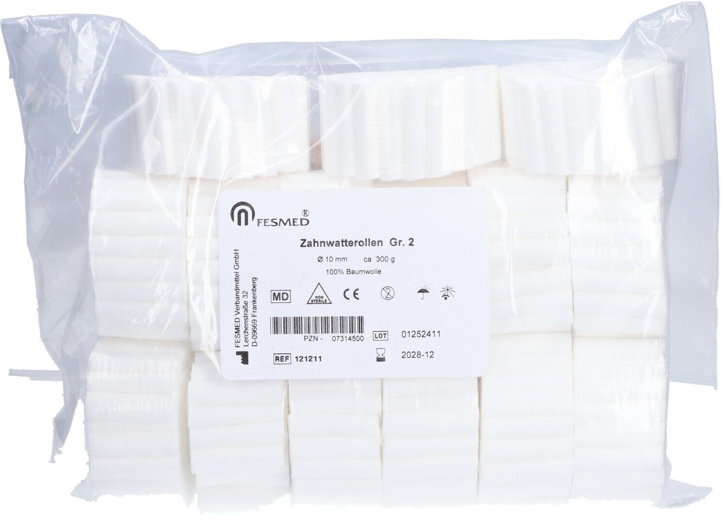 Zahnwatterollen Größe 2 10mm Durchm.