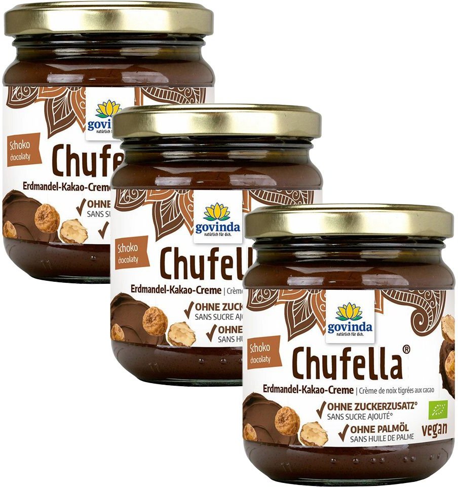 3x Govinda Bio Chufella Erdmandel-Schokocreme 3x220 g Creme