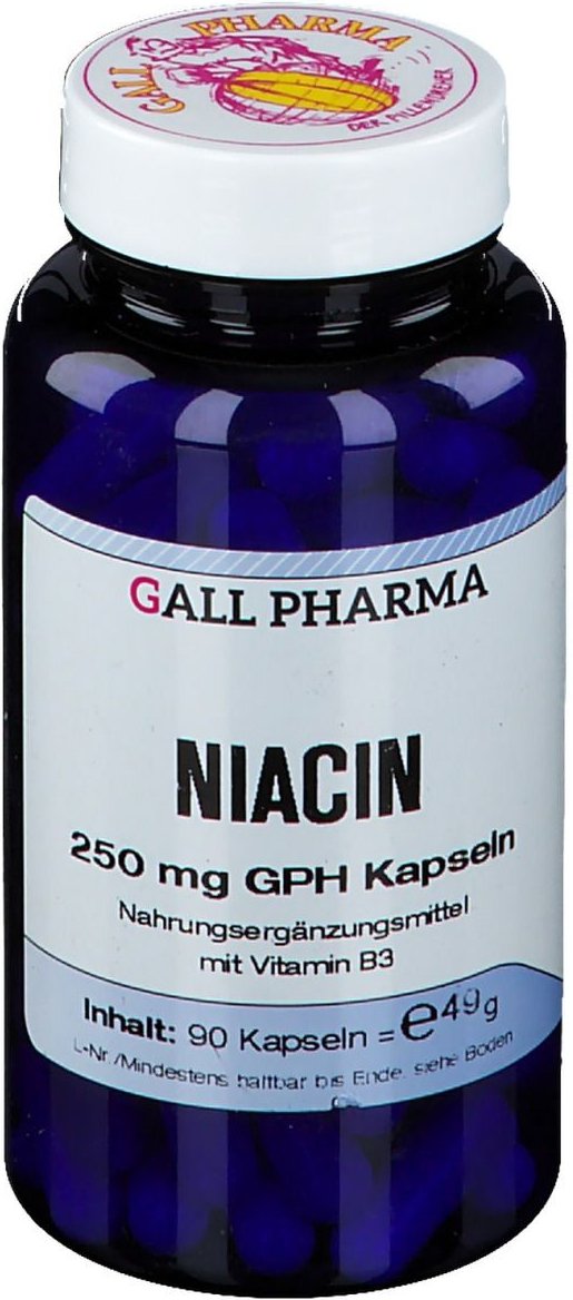 Niacin 250 mg GPH Kapseln 90 St