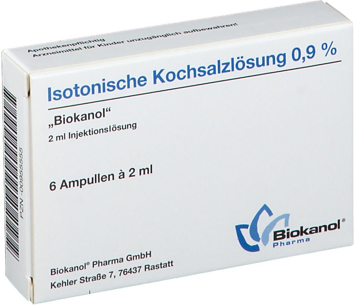 Isotonische Kochsalzlösung 0,9% Biokanol Ampullen